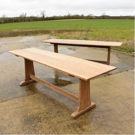 Pair of Large Oak Tables (inc. Restoration and Carriage)