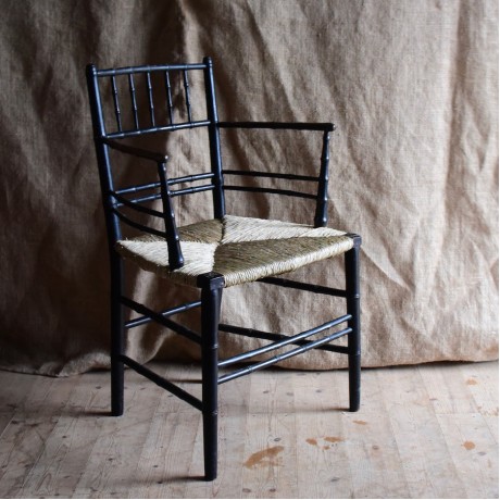 19thC Ebonised "Sussex" Chair