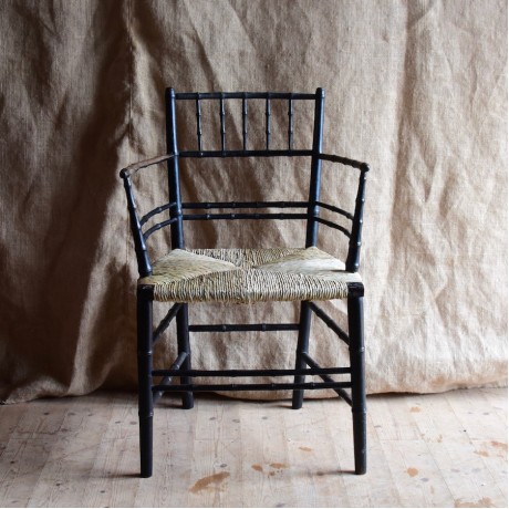19thC Ebonised "Sussex" Chair