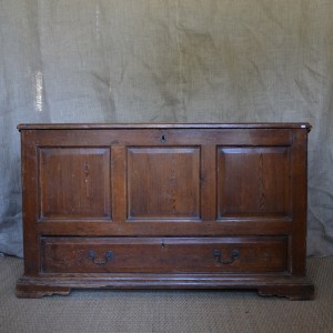 A Pine Chest with drawer to base c.1800