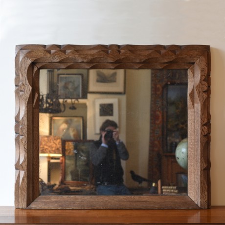 Oak Overmantle Mirror