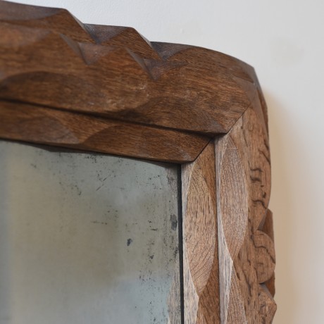 Oak Overmantle Mirror