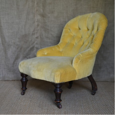 Small Upholstered Slipper Chair