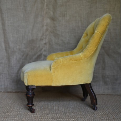 Small Upholstered Slipper Chair