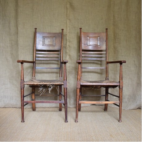 Pair of Arts and Crafts Chairs c.1890