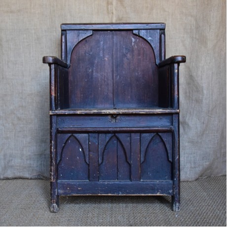 19thC Gothic Hall Chair