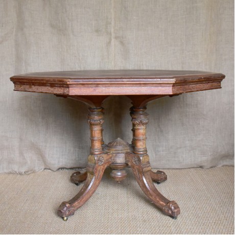 Octagonal Oak Centre Table c.1875