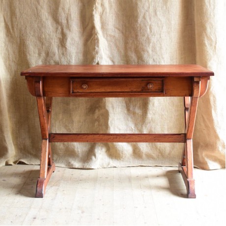 A Pitch Pine Gothic Writing Table