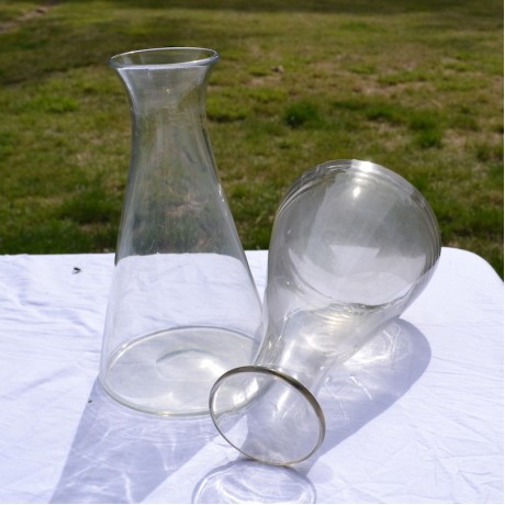 Pair of 1920s French Water Carafes
