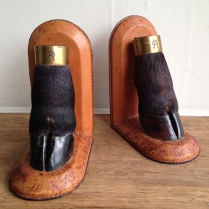 A Pair of Leather Bookends